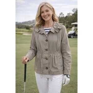 Ann Taylor LOFT Khaki Women's jacket size Medium